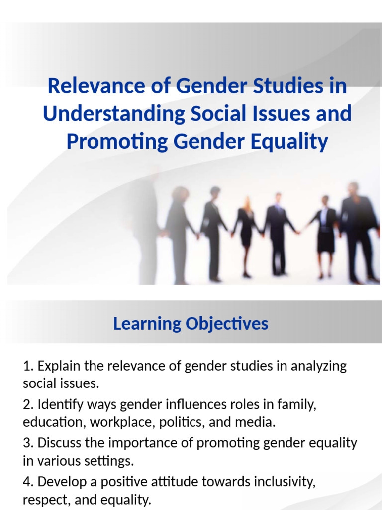 Gender Studies: Key to Equality Insights | PDF | Gender | Gender Studies