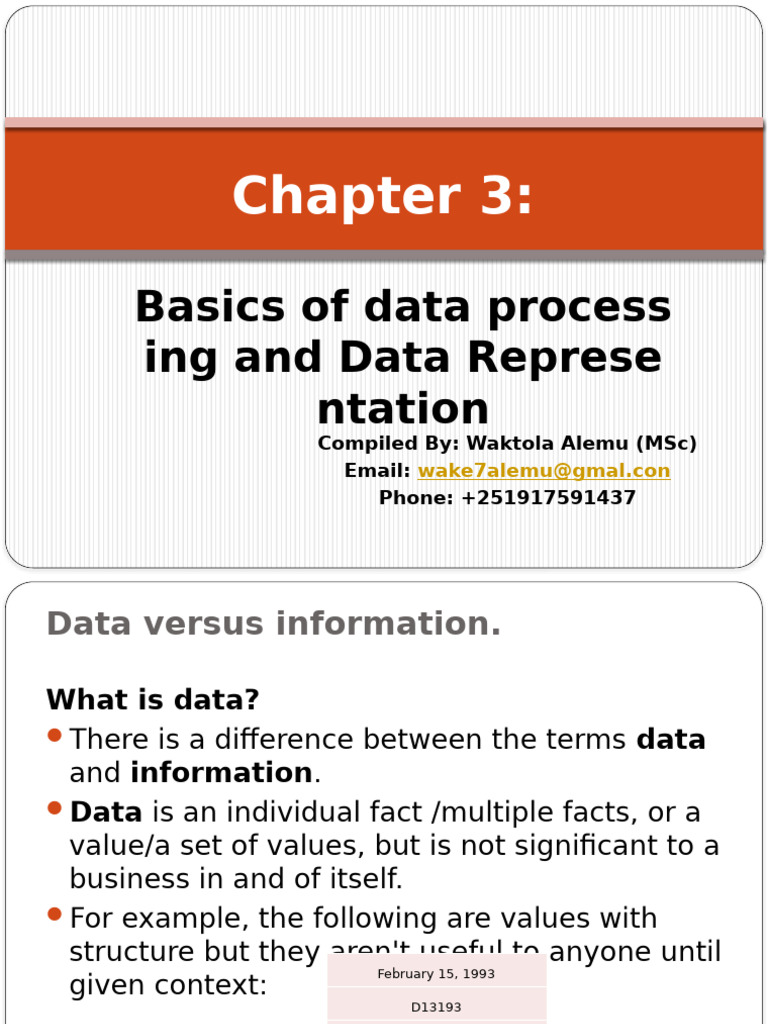 CH 3 Maths-Data Procesing and Representation | PDF | Arithmetic | Notation