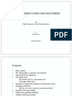 Transmission Lines and Matching: For High-Frequency Circuit Design Elective