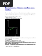 Download Tutorial Autocad 3 Dimensi Membuat Kursi Furniture by Bulet Latif SN95671844 doc pdf