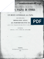 Una tremenda pagina di storia ed un buon consiglio al Papa