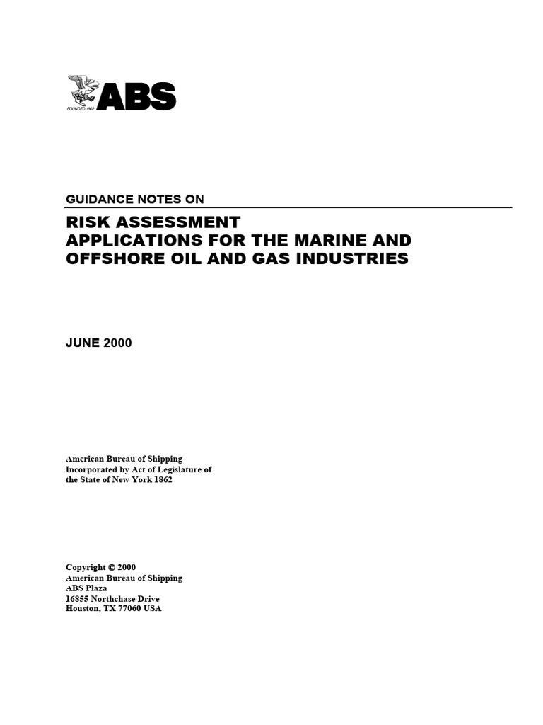 Risk Assessment Marine and Offshore Oil and Gas Industries | PDF | Risk ...