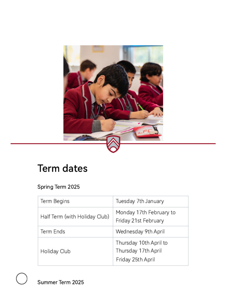 2025-2026 School Term Dates | PDF | Academic Term | Military Operations