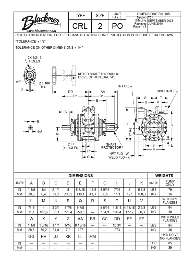 Dimensiones y Especificaciones de Bombas CRL2 | PDF | Ingeniería ...