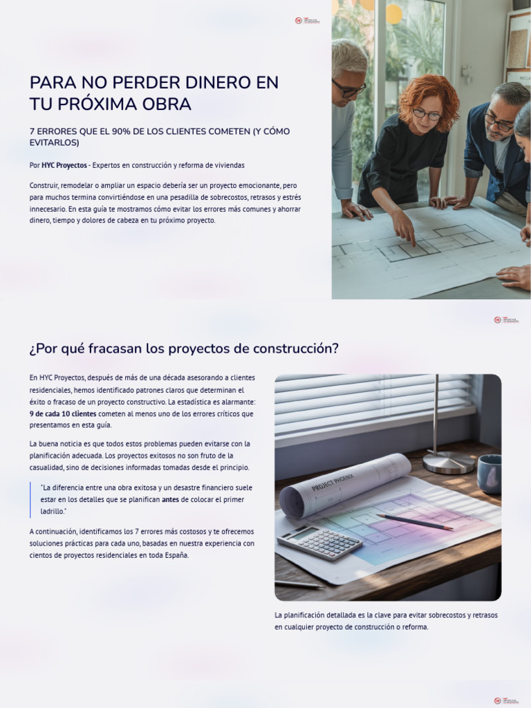 Para No Perder Dinero en Tu Próxima Obra: 7 Errores Que El 90% de Los ...