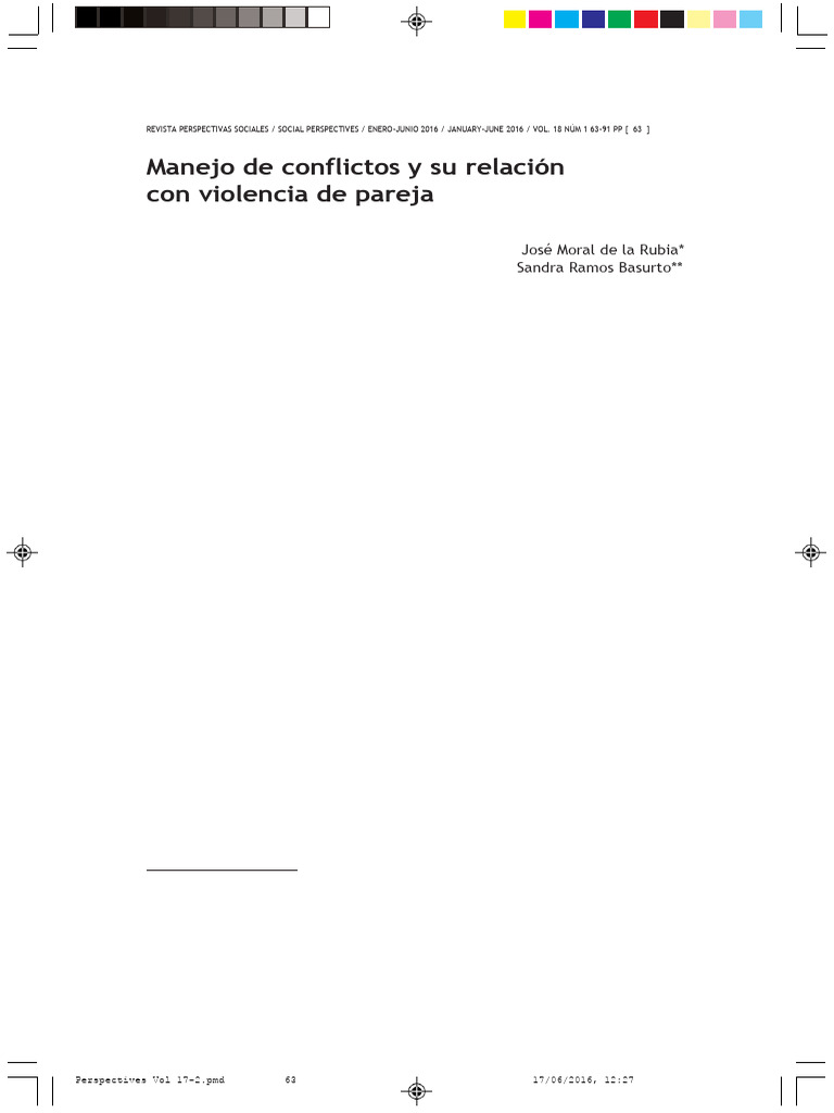 Manejo de Conflictos y Violencia de Pareja | PDF | Conflicto (proceso ...