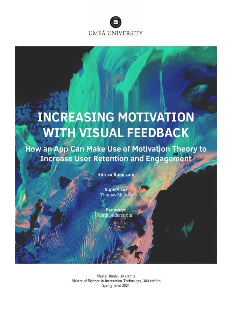 Boosting User Motivation with Visual Feedback | PDF | Self Efficacy ...