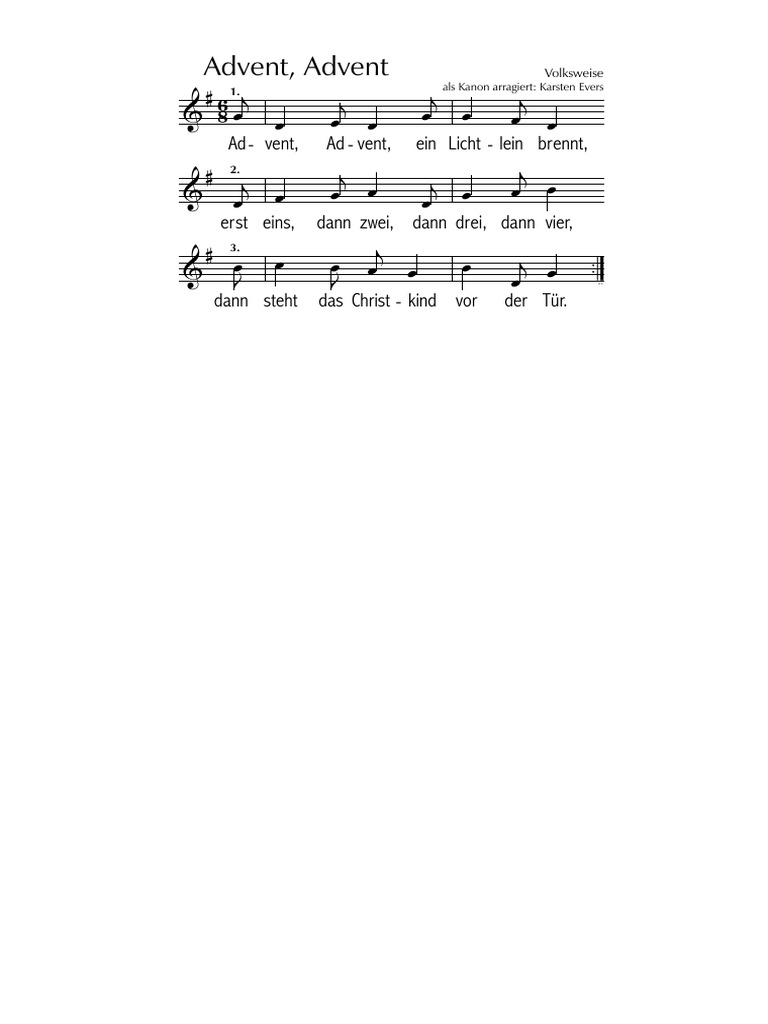 Advent Advent Ein Lichtlein Brennt Text Pdf