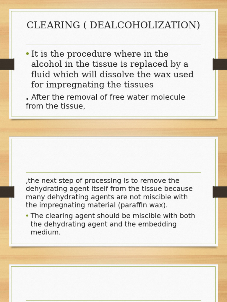 Clearing Agents for Tissue Processing | PDF | Wax