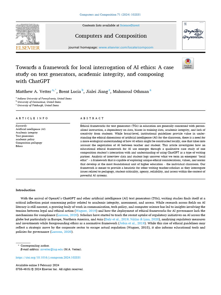 Local AI Ethics Framework in Education | PDF | Artificial Intelligence ...