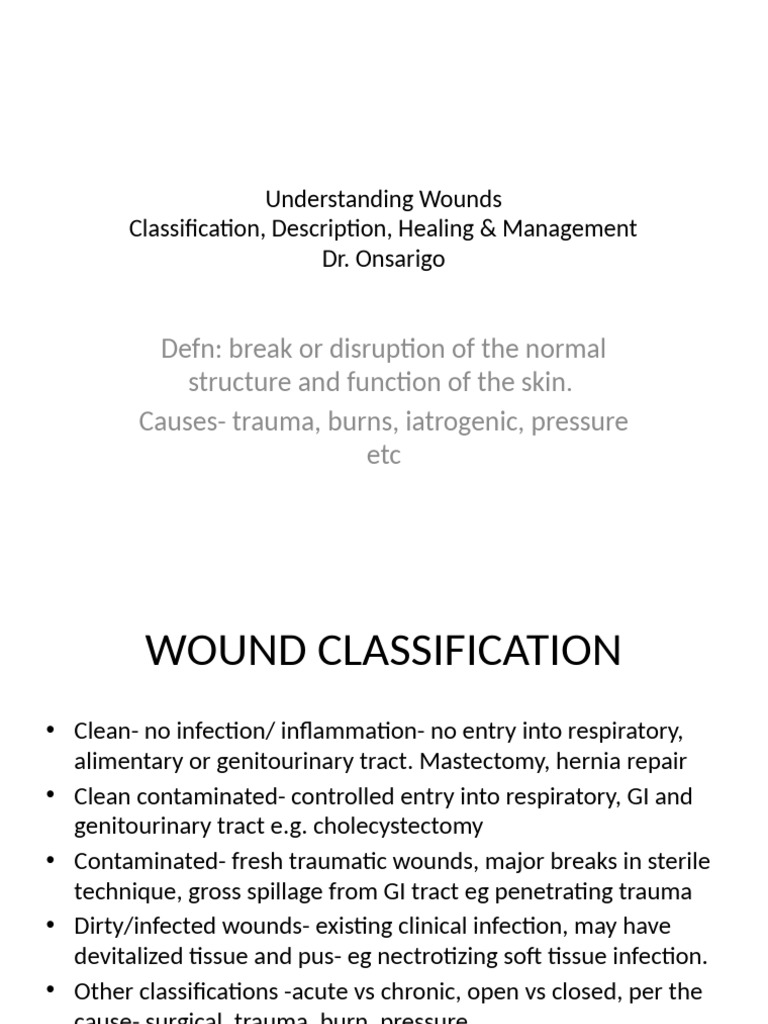 Wound DescriptionR | PDF | Wound | Medical Specialties