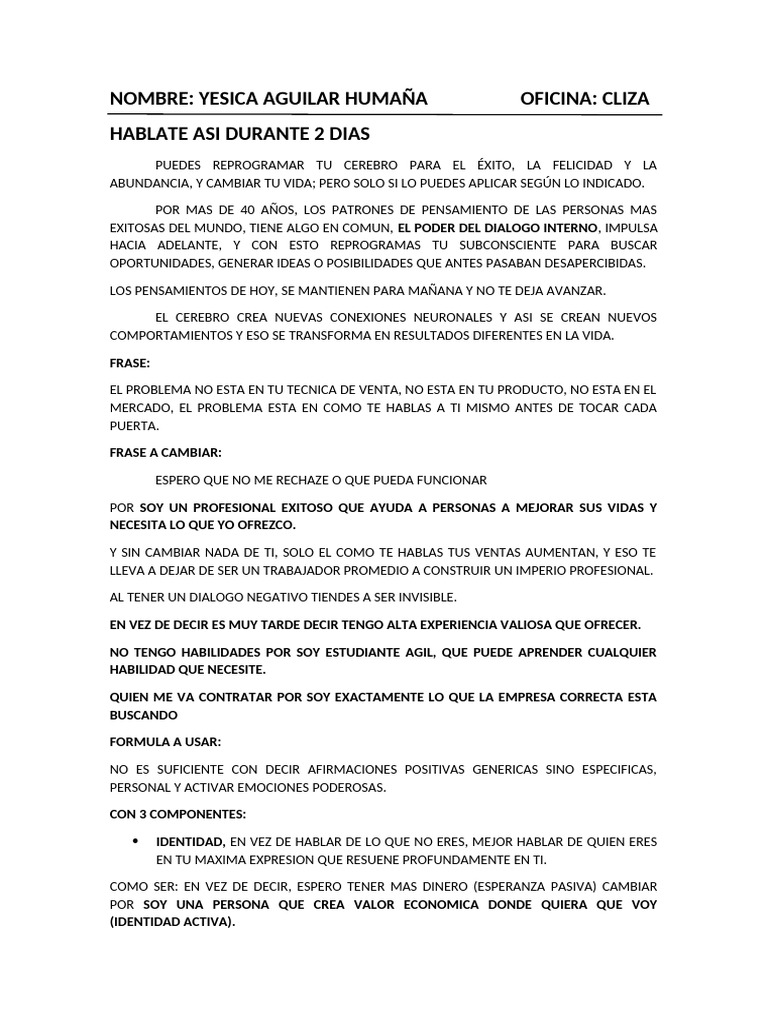 Reprograma tu mente para el éxito | PDF | Pensamiento | Cognición