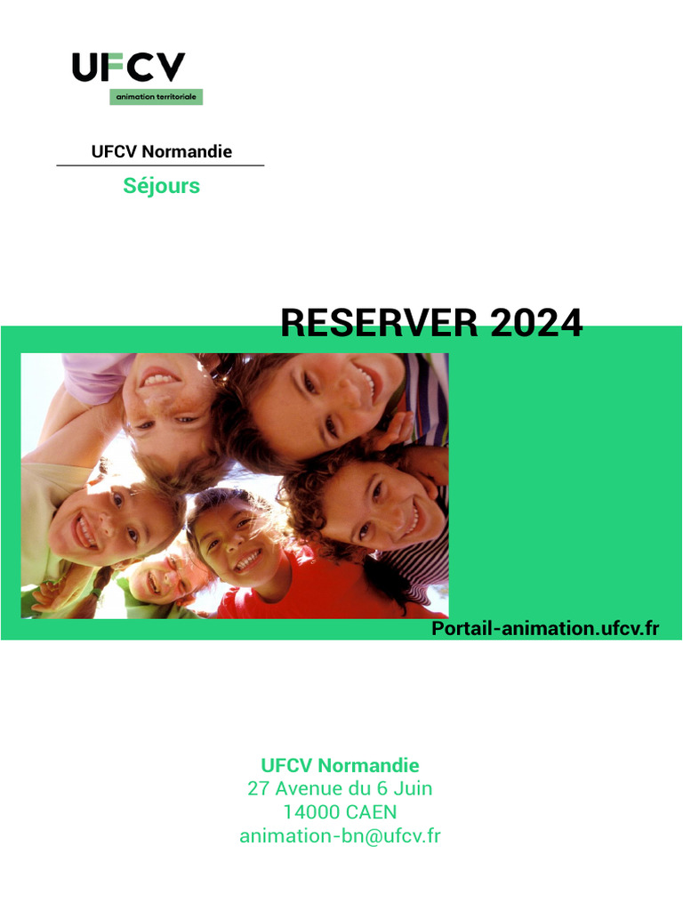 Réservation Séjours UFCV Normandie 2024 | PDF