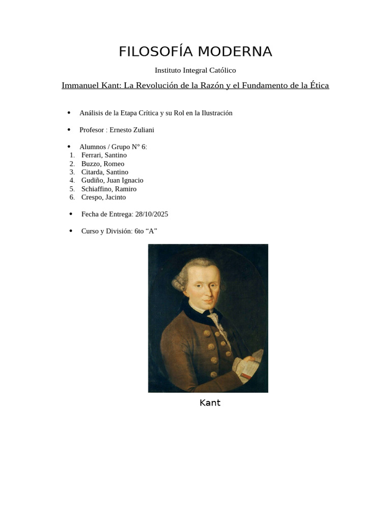 Kant | PDF | Immanuel Kant | A priori y a posteriori