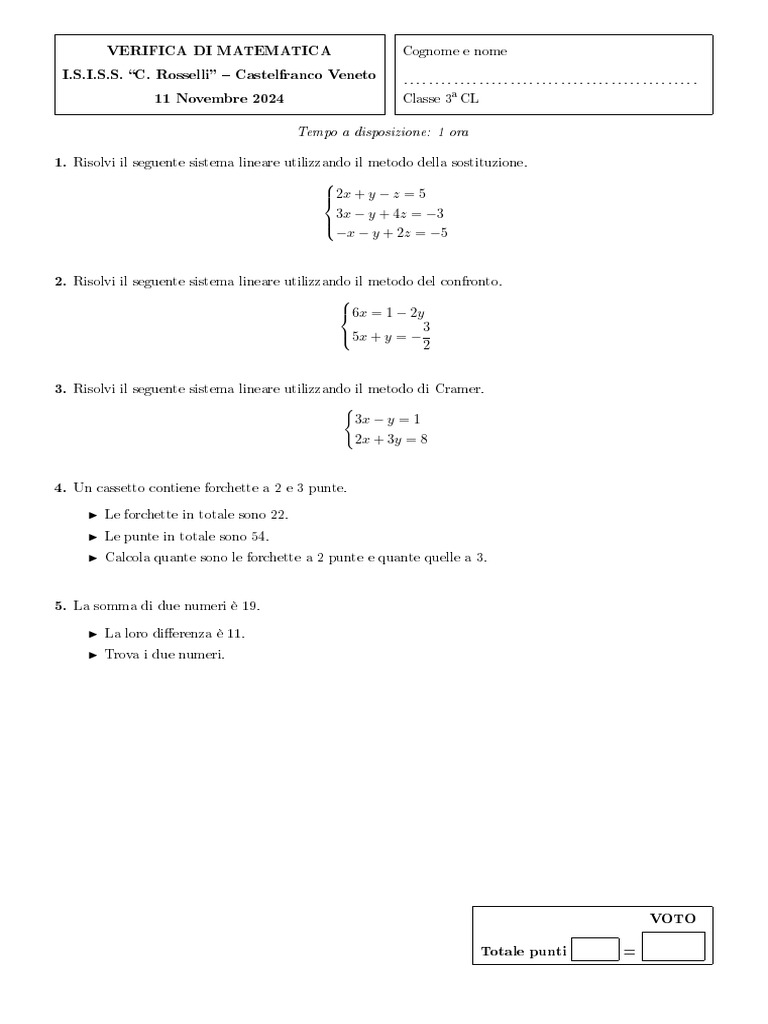 Verifica Template | PDF