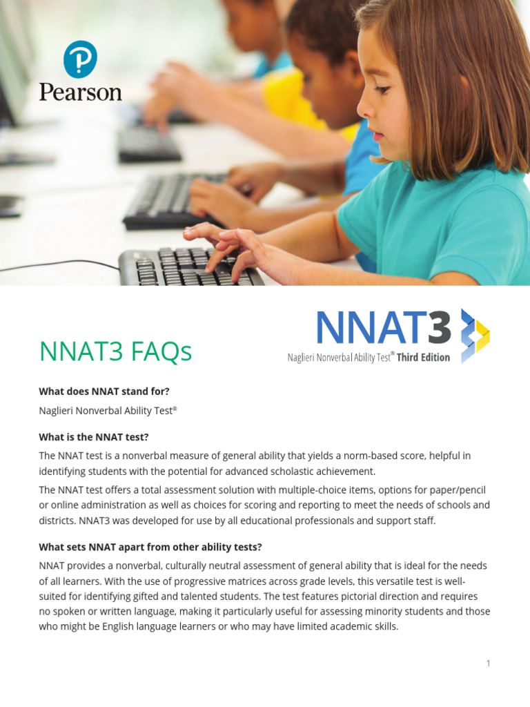 NNAT3 Test Overview and FAQs | PDF | Gifted Education | Elementary And ...