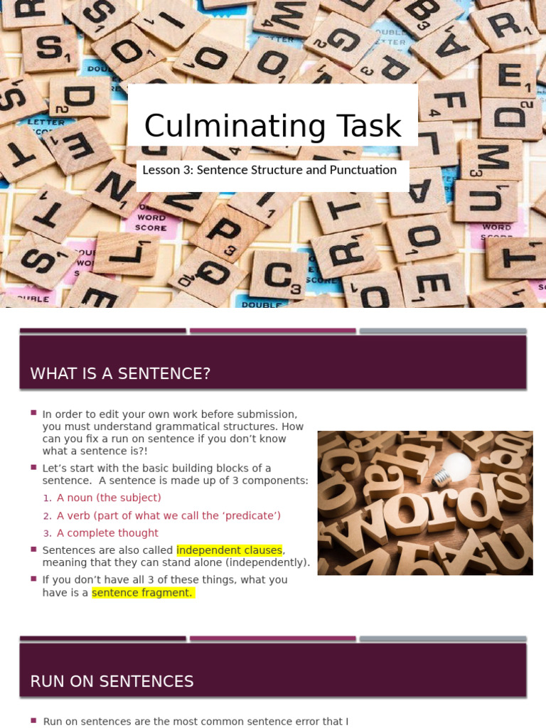 Culminating Lesson 3 | PDF | Language Mechanics | Grammar