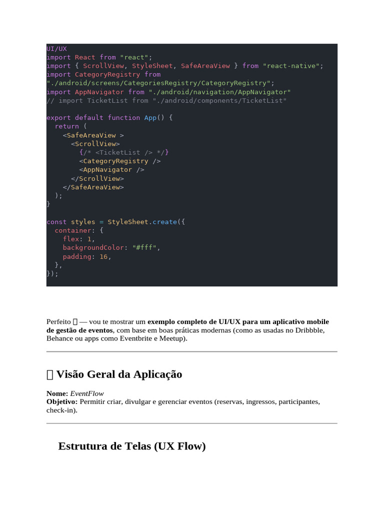 import React from | PDF | Aplicativo para celular | Android (sistema ...