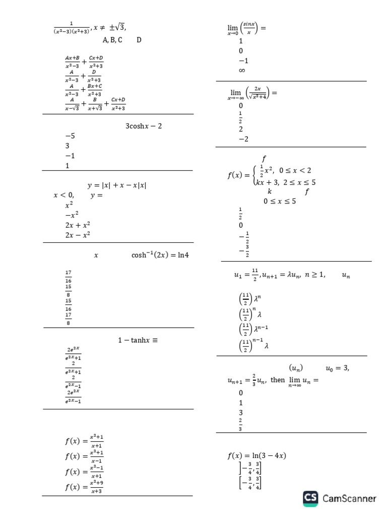 Math Problems and Solutions Guide | PDF | Equations | Linear Algebra