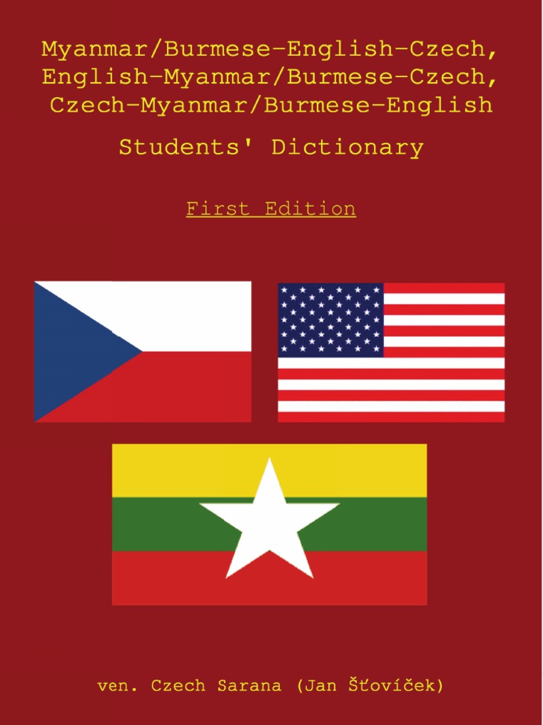 Myanmar / Burmese - English - Czech Students' Dictionary (Without Contents)  | PDF | Verb | Grammatical Number
