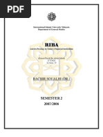 Riba and Its Presense in Today's Finanacial Institution