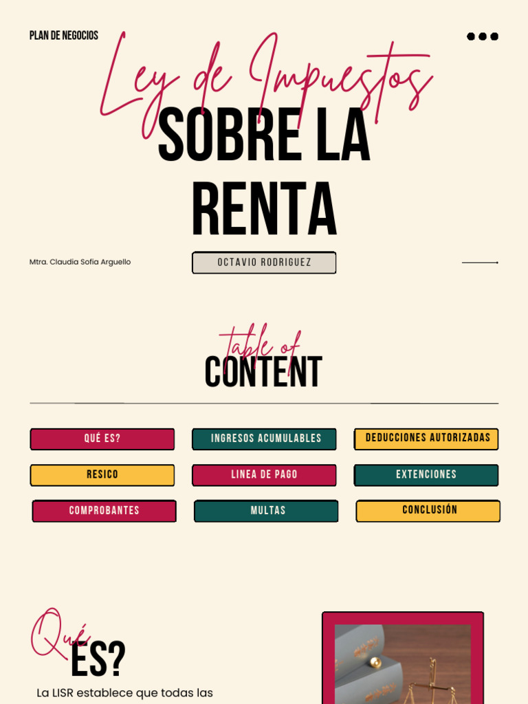 Guía sobre ISR y Deducciones en México | PDF | Impuesto sobre la renta ...