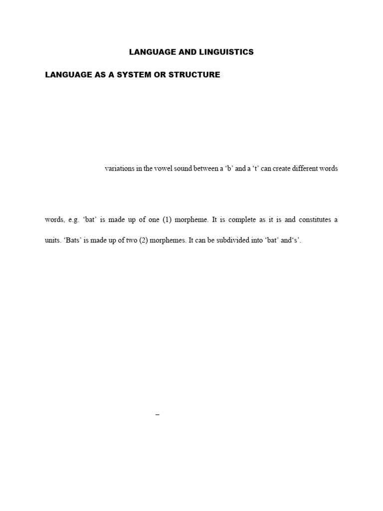 Understanding Language and Its Theories | PDF | Phoneme | Word