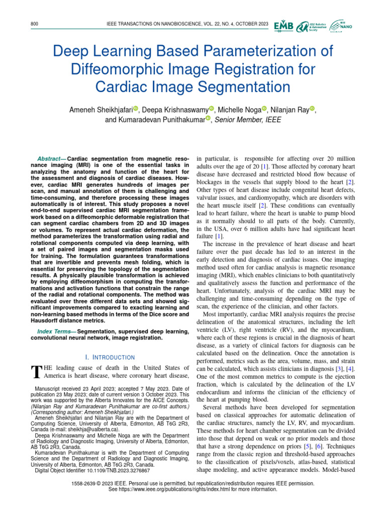 Deep Learning for Cardiac MRI Segmentation | PDF | Image Segmentation ...