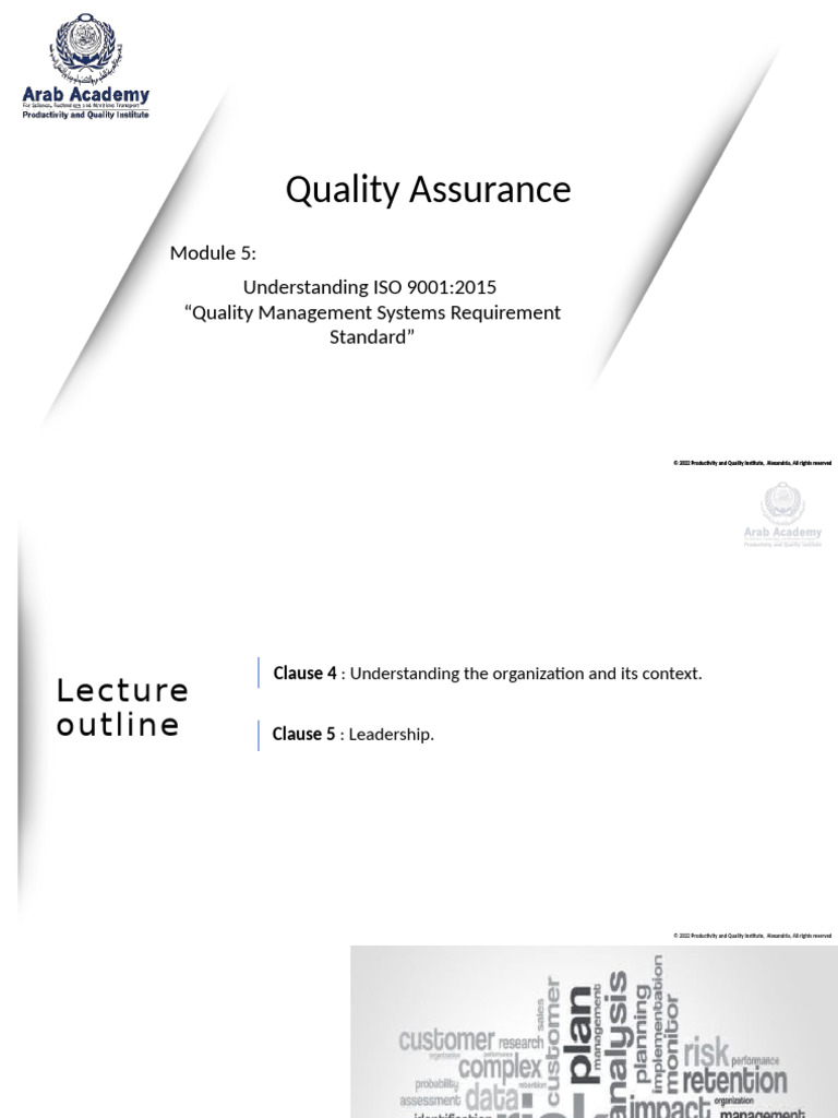 ISO 9001:2015 Quality Management Overview | PDF | Strategic Planning ...