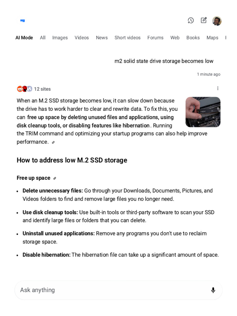 Fix Low M.2 SSD Storage Issues | PDF | Solid State Drive | Bios