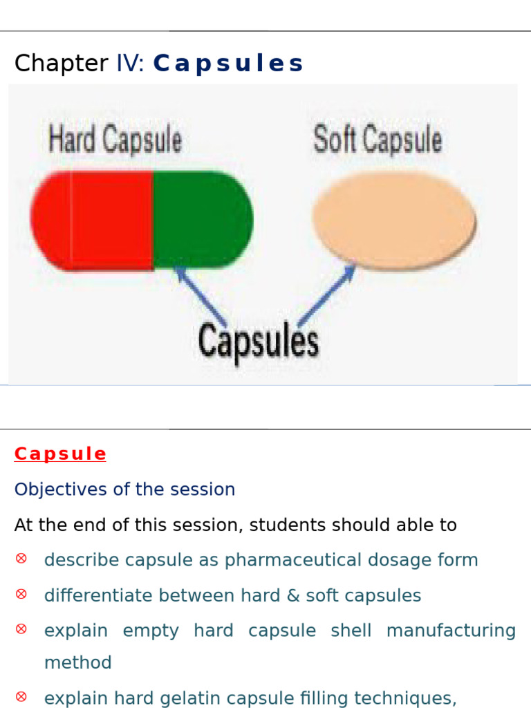 Understanding Pharmaceutical Capsules | PDF | Tablet (Pharmacy ...