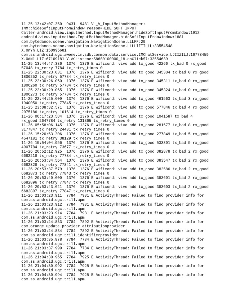 Android Input Method and WiFi Logs | PDF | Computer Engineering ...