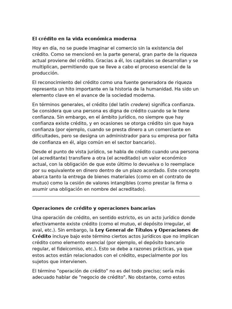 El impacto del crédito en la economía moderna | PDF | Bancos | Sistema ...