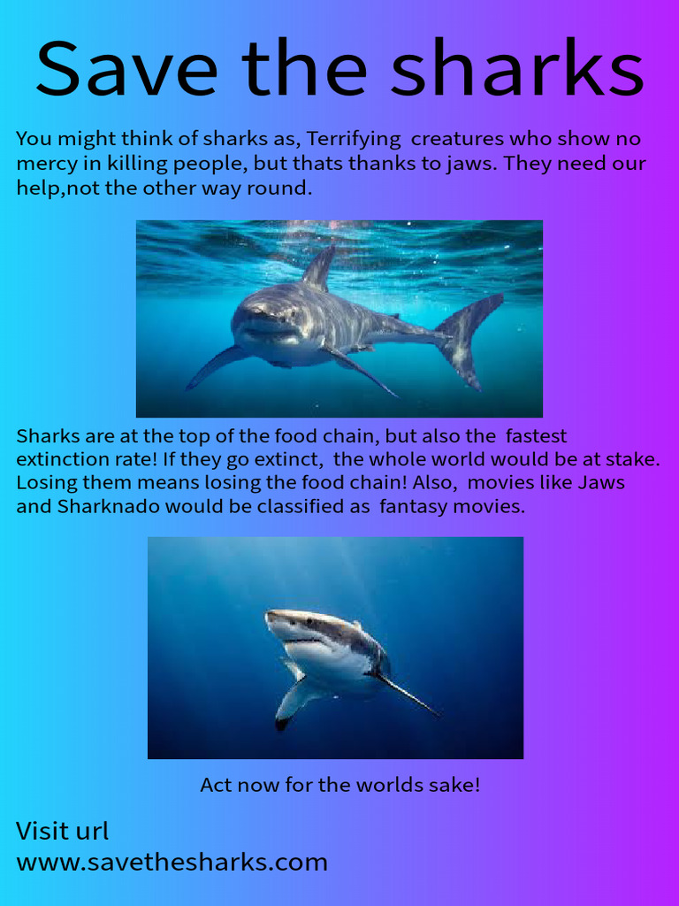 Save Sharks: Protect Our Ecosystem | PDF