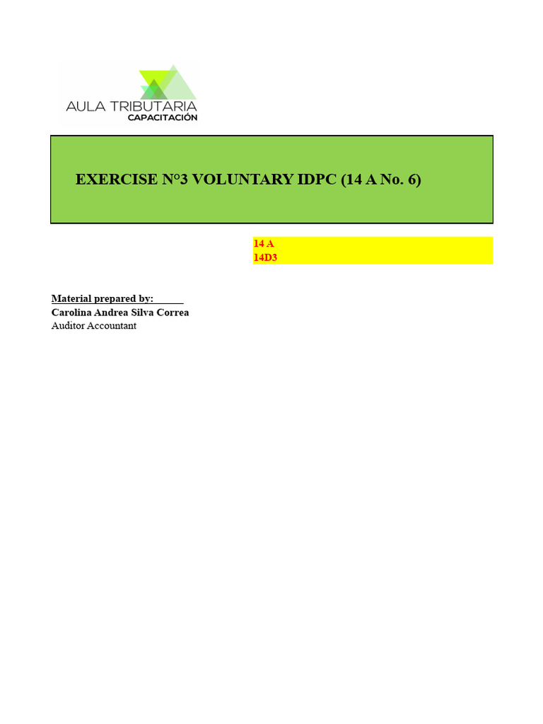 Voluntary IDPC Tax Calculation Guide | PDF | Tax Refund | Taxes