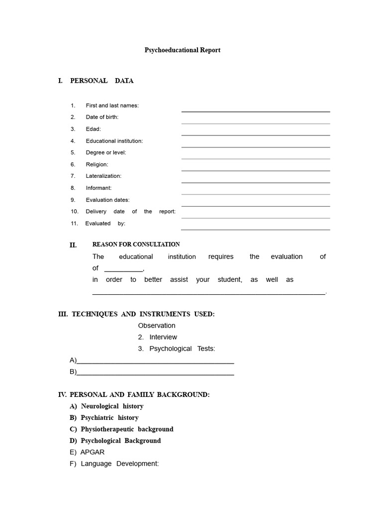 Psychoeducational Evaluation Report | PDF | Executive Functions | Memory