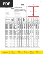 HEB Beam Dimensions and Properties | PDF | Technology & Engineering