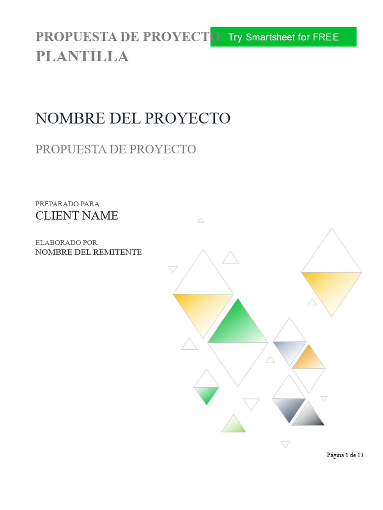 Plantilla de Propuesta de Proyecto IC-11785 - WORD | PDF