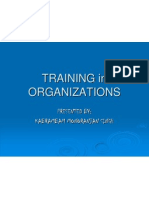 Training in Organizations: Presented By: Kabrambam Monoranjan Singh