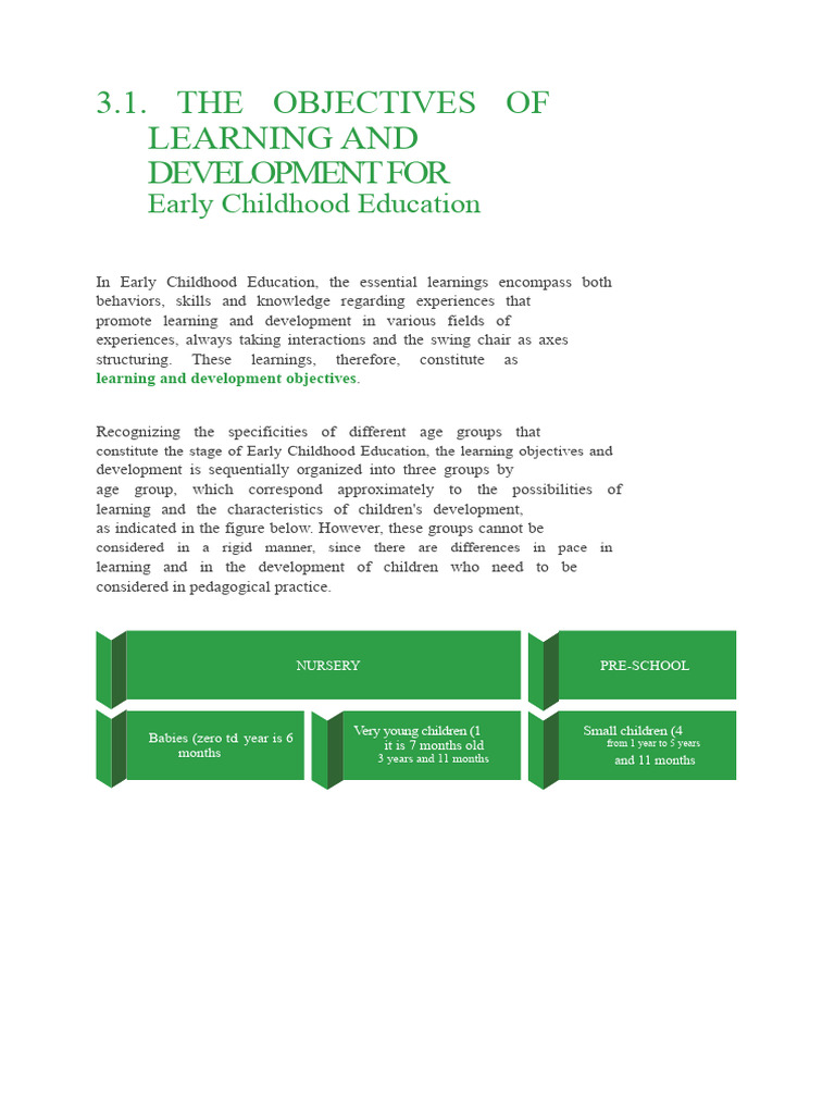 Early Childhood Education Development Goals | PDF | Poetry ...