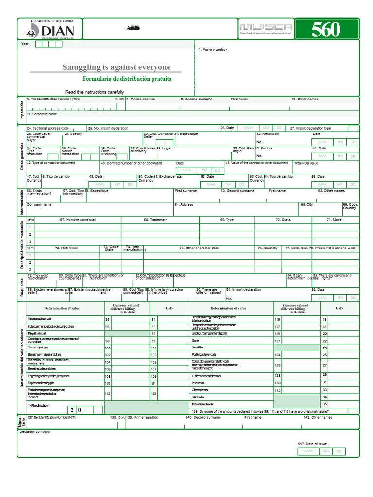 Andean Value Declaration Form Guide | PDF | Invoice | Royalty Payment