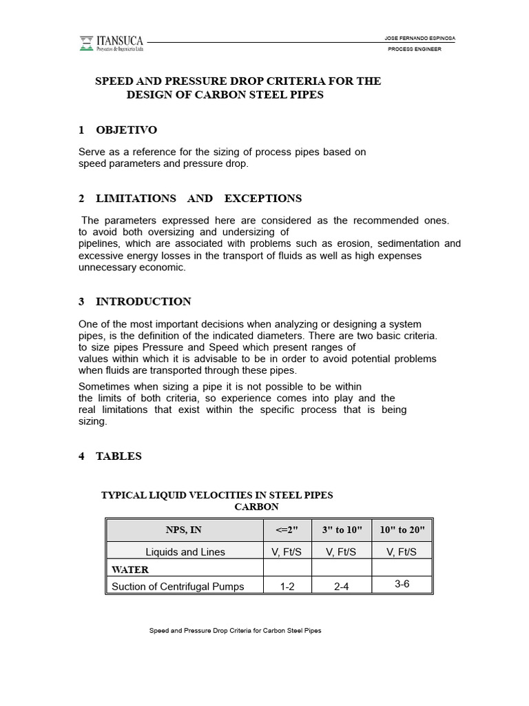 Carbon Steel Pipe Design Criteria | PDF | Pipe (Fluid Conveyance ...