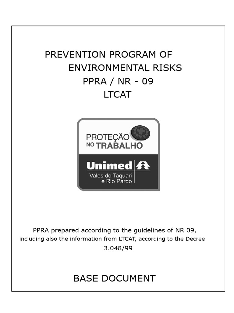 Environmental Risk Prevention Program PPRA | PDF | Occupational Safety ...