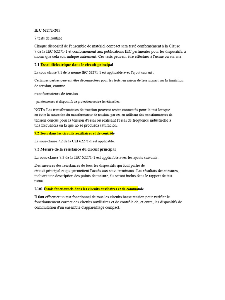 Tests de routine selon IEC 62271-205 | PDF