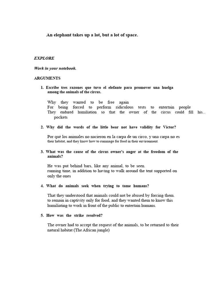 An Elephant Takes Up A Lot of Space | PDF | Aesthetics | Narrative