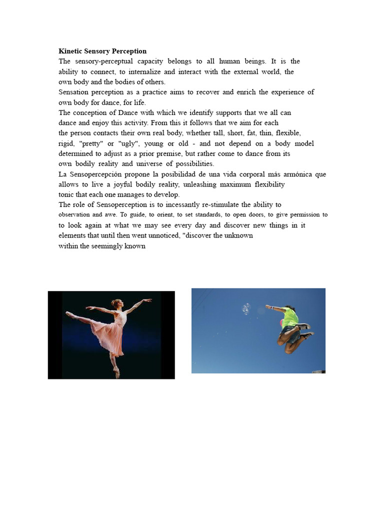 Enhancing Dance Through Sensory Perception | PDF