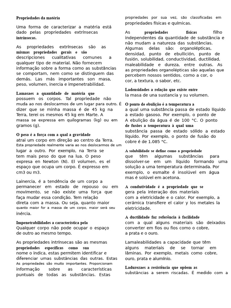 Propriedades Físicas e Químicas da Matéria | PDF | Solubilidade | Metais