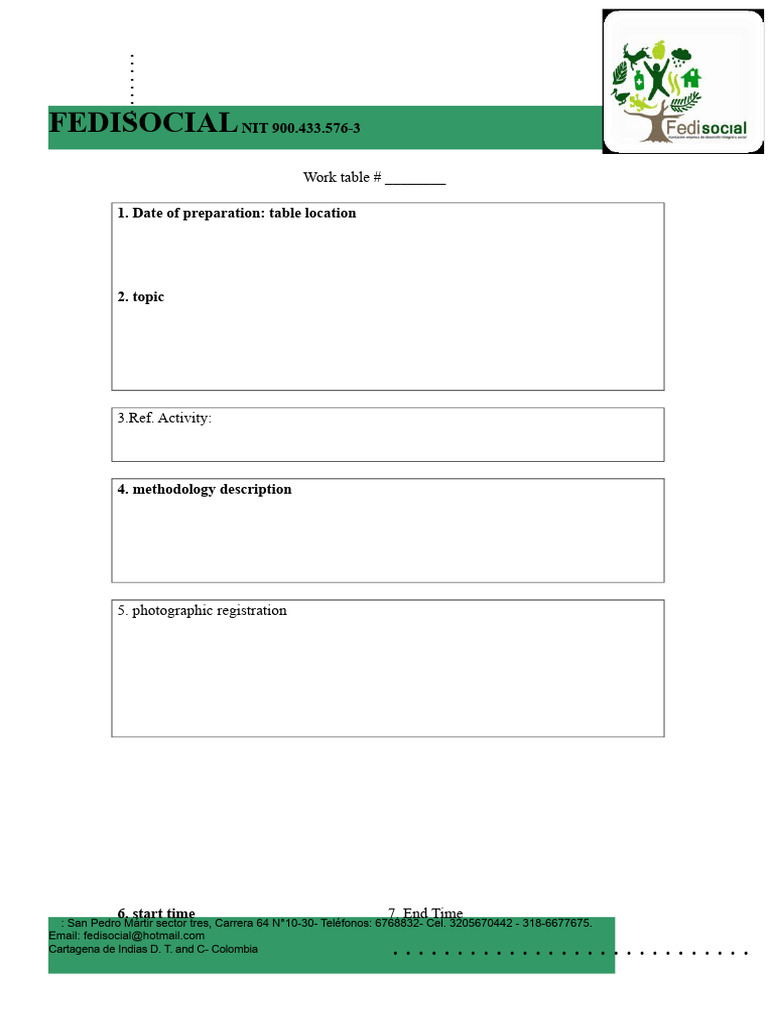 Working Group Format | PDF