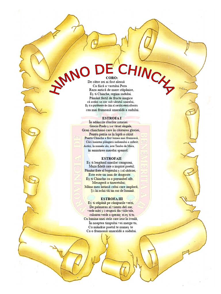 Imnul Chincha Imnul Național | PDF