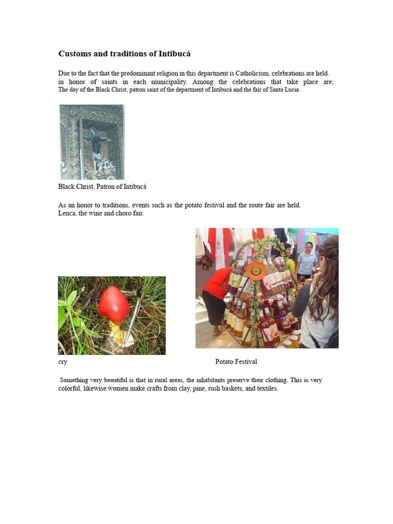 Customs and Traditions of Intibucá | PDF